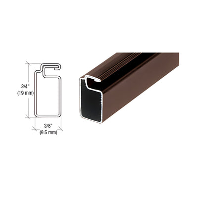 CRL Bronze 3/4" x 3/8" Roll Formed Aluminum Screen Frame - 144"