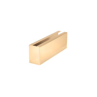 CRL Satin Brass 12" Welded End Cladding for B5L Series Low Profile Base Shoe