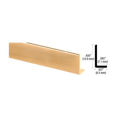 CRL Brite Gold Anodized Aluminum 5/8" L-Bar Extrusion