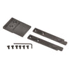 A set of black CRL TAPER-LOC® replacement extended blades, mounting screws, and a hex key arranged on a white background.