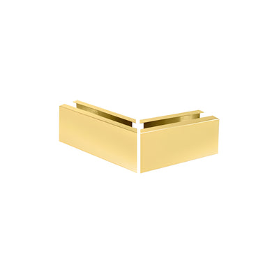 CRL Satin Brass 12" 135 Degree Mitered Corner Cladding for L25S Series Heavy-Duty Square Base Shoe