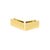 CRL Satin Brass 12" 135 Degree Mitered Corner Cladding for L25S Series Heavy-Duty Square Base Shoe