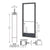 CRL-U.S. Aluminum Bronze Black Anodized 250 Series Narrow Stile Active Leaf of Pair 3'0 x 7'0 Offset Hung with Butt Hinges for Surf Mount Closer Complete Door Std. Lock and 9-1/2" Bottom Rail