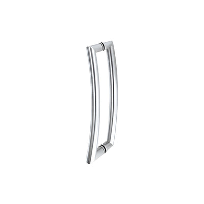CRL Polished Stainless Glass Mounted Curved Tubular Back-to-Back Pull Handle - 12" (305 mm)