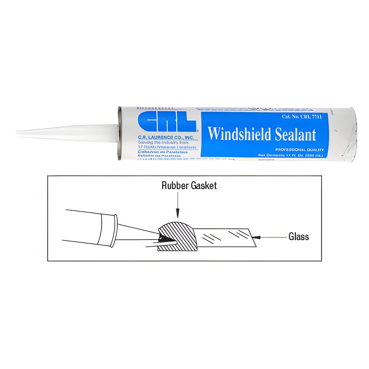 CRL Black Windshield Urethane Sealant, Auto Glass Adhesive