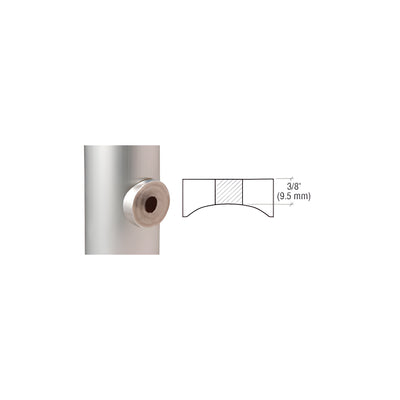 CRL Mill Stainless Round Post Adaptor