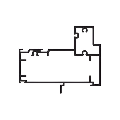 CRL-U.S. Aluminum Transom Door Header for Overhead Concealed Closer and 1-5/16" Glass - 24'-2", Clear Anodized Class 1