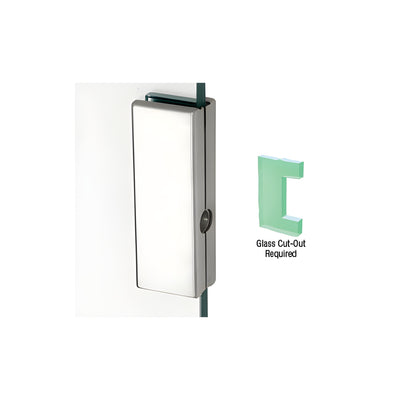 CRL Satin Anodized 1-3/4" x 5-5/8" Deadthrow Low Profile Keeper