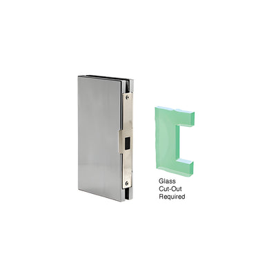 CRL Brushed Stainless 4" x 10" Center Lock Glass Keeper