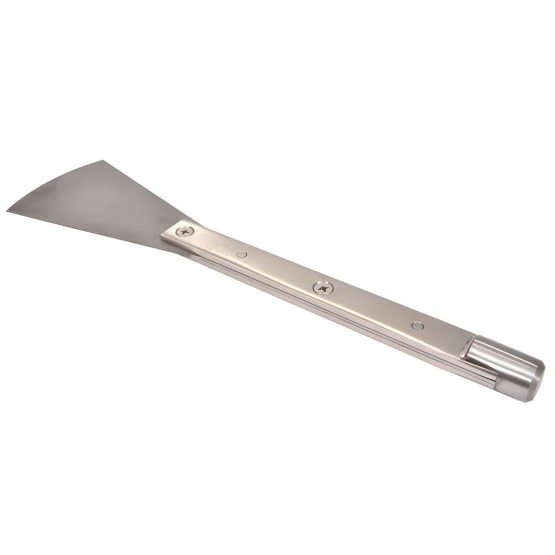 The CRL Persuader Urethane Chisel is shown with a wide metal blade and a sturdy handle.