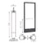 CRL-U.S. Aluminum Bronze Black Anodized 250 Series Narrow Stile Inactive Leaf of Pair 3'0 x 7'0 Center Hung for OHCC w/Standard Push Bars Complete Door Std. Lock & 9-1/2" Bottom Rail
