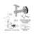 CRL 316 Brushed Stainless Sunset Series Glass Mounted Hand Rail Bracket