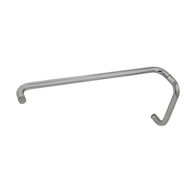CRL Brushed Nickel 8" Pull Handle and 24" Towel Bar BM Series Combination Without Metal Washers