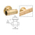 CRL Polished Brass Flush Wall Mount Tee for 1-1/2" Tubing