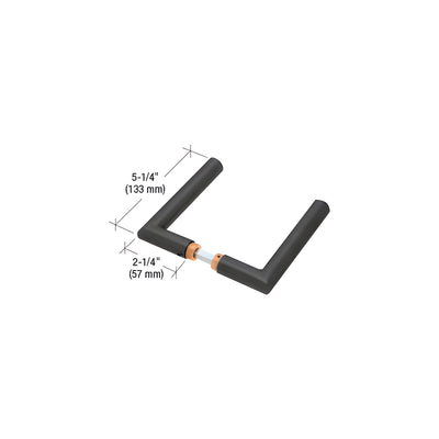 CRL Matte Black PTH Series Sculptured Style Lever Handles