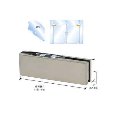 CRL Brushed Stainless Adjustable North American Top Door Patch Fitting