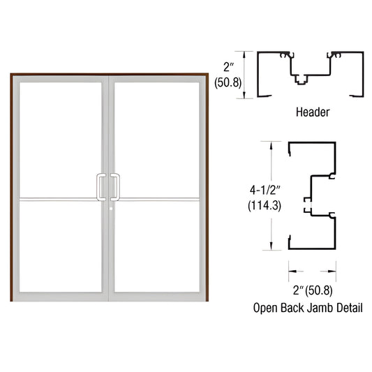 CRL-U.S. Aluminum IT451 Custom Offset Pivot Frame - Dark Bronze/Black