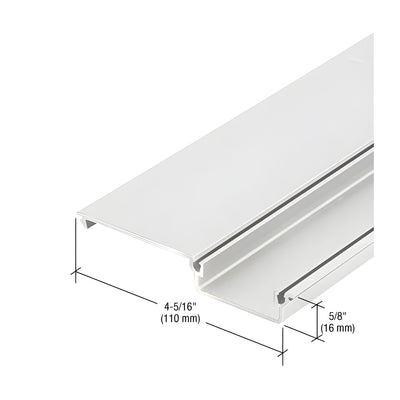 CRL-U.S. Aluminum Shallow Pocket Vertical Filler, White KYNAR® Paint - 24'-2"