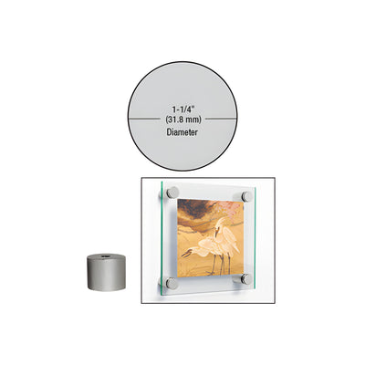 CRL 316 Brushed Stainless 1-1/4" Diameter by 1" Standoff Base