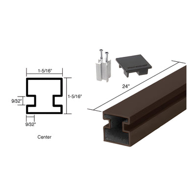 CRL Duranodic Bronze 24" Center Aluminum Counter Post