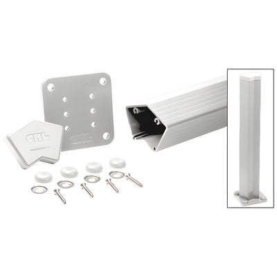 CRL Sky White 100 Series 48" 135º Surface Mount Post Kit