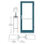 CRL-U.S. Aluminum Custom KYNAR® Paint Series 400 Custom Single 36" x 84" Medium Stile Butt Hinge Entrance Door