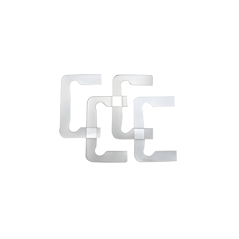 Three clear plastic replacement gaskets for Pinnacle series hinges are shown against a white background.