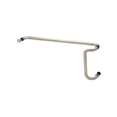 CRL Brushed Stainless 12" x 33" Back-to-Back Offset Combination Push and Pull Handle Set