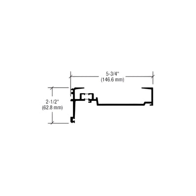 CRL-U.S. Aluminum Thermally Broken 6" Inside Glaze Head Mullion, Clear Anodized Class 1 - 24'-2"