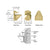 CRL Polished Brass Adjustable Shelf Clamp