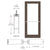 CRL-U.S. Aluminum Bronze Black Anodized 550 Series Wide Stile Active Leaf of Pair 3'0 x 7'0 Center Hung for OHCC w/Standard Push Bars Complete Door Std. MS Lock and Bottom Rail