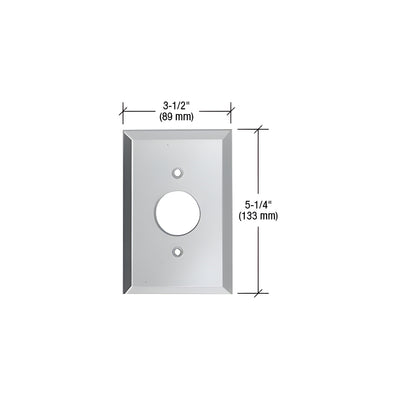 CRL Clear Single Plug 1-3/8" Hole Glass Mirror Plate