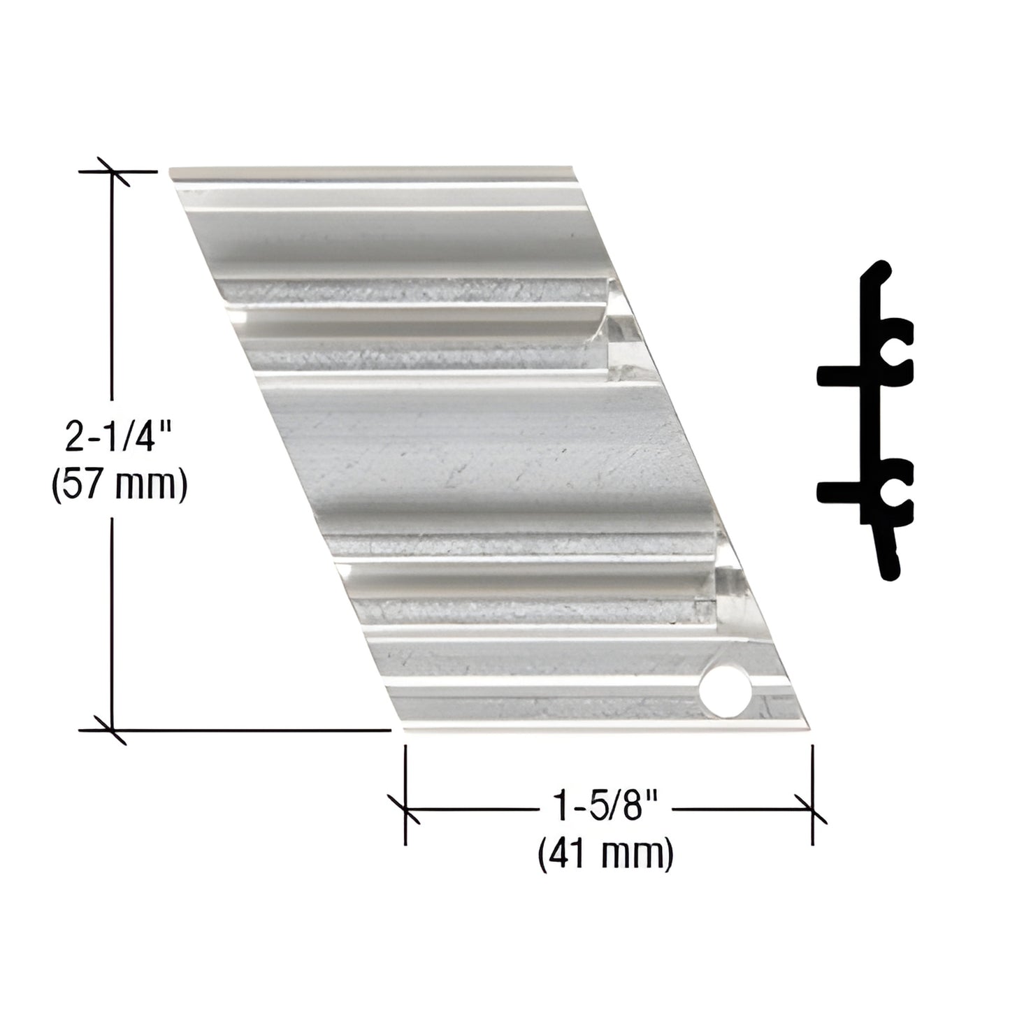 CRL-U.S. Aluminum Left-Hand 135° Inside Corner Anchor Clip, 4-Pack