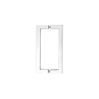 CRL Polished Stainless 24" Glass Mounted Square Tube Style Back-to-Back Pull Handle