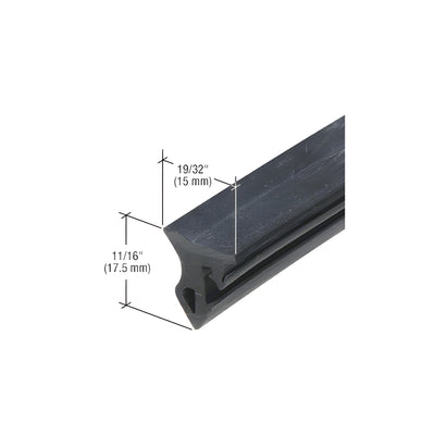 CRL-U.S. Aluminum Black EPDM Wedge Gasket - 250'