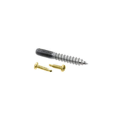 CRL Polished Brass Replacement Screw Pack for Concealed Wood Mount Hand Rail Brackets - 3/8"-16 Thread