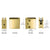 CRL Polished Brass Z-Series Square Type Radius Base Zinc Clamp for 3/8" Glass