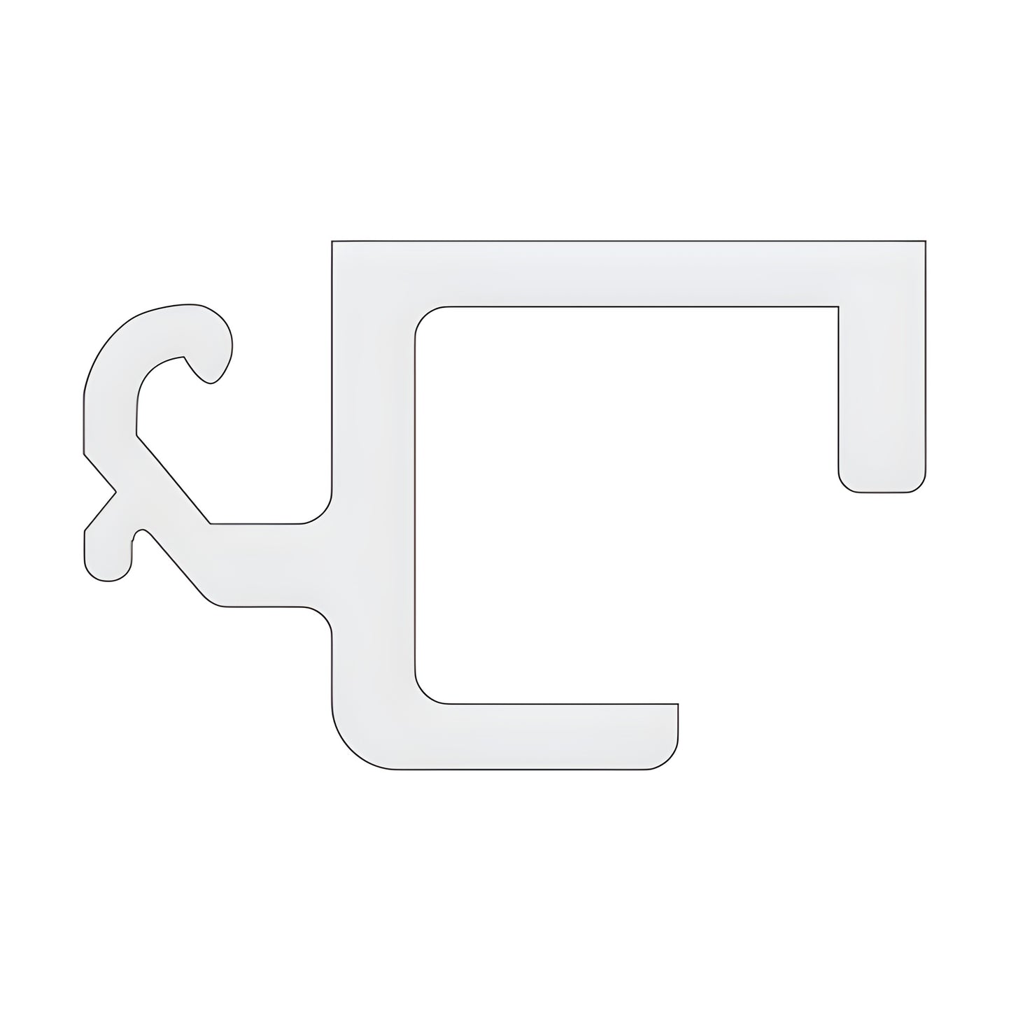 CRL-U.S. Aluminum KYNAR® White 7/16 in Window Glazing Adapter 24'-3"