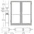 CRL-U.S. Aluminum Clear Anodized Custom Size Pair Series 400 Medium Stile Butt Hinged Showroom Doors for Overhead Concealed Door Closers