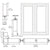 CRL-U.S. Aluminum White KYNAR® Paint Blank Pair Series 850 Durafront Wide Stile Offset Hung Entrance Doors - No Prep