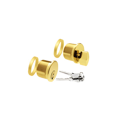CRL Polished Brass Keyed DRA Series Cylinder/Thumbturn Combo