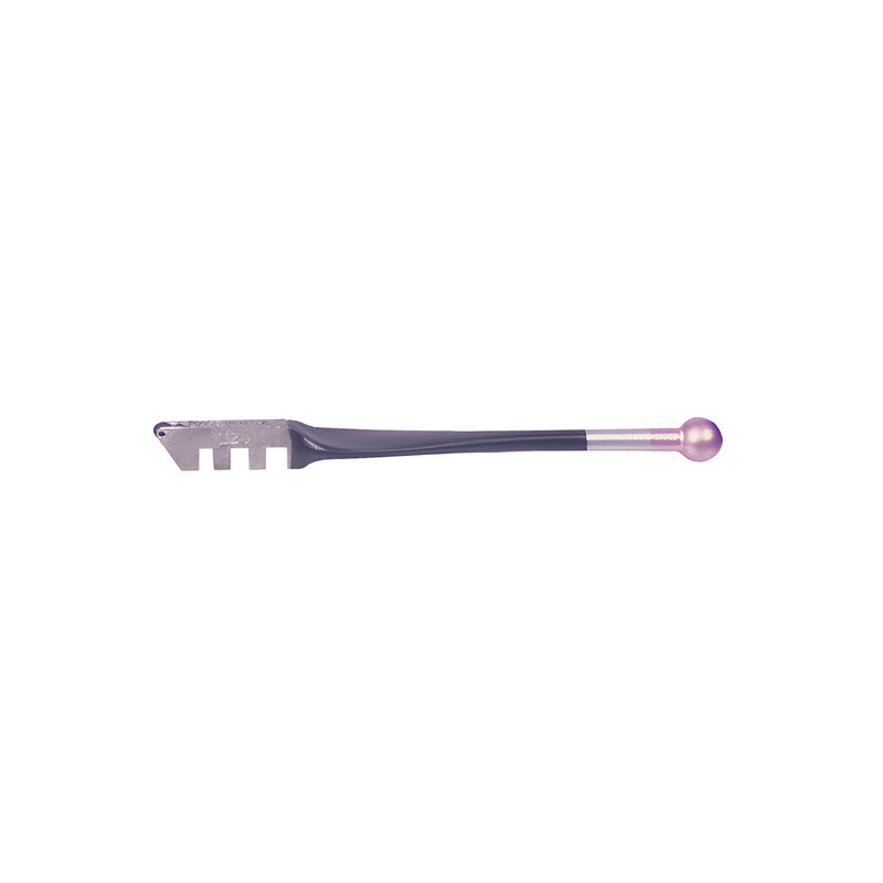 A CRL Fletcher stained glass cutter featuring a steel handle with a ball end and a 5/32 inch carbide cutting wheel.