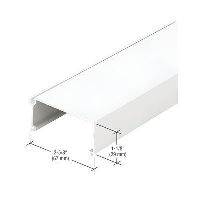 CRL-U.S. Aluminum Interior Glass Stop, White KYNAR® Paint - 24'-2"