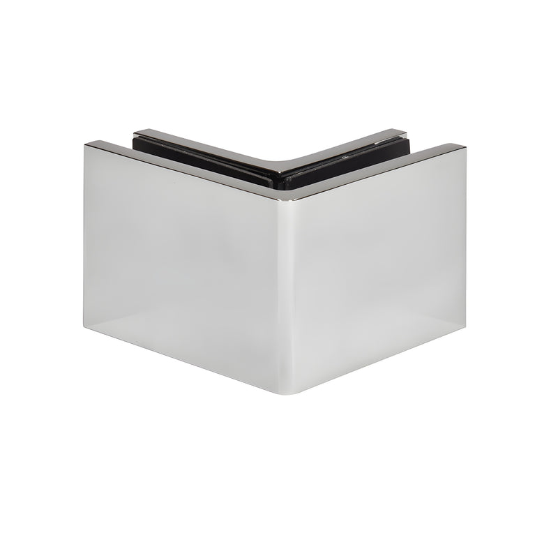CRL Polished Chrome Zero 90° Wall & Glass Mount Clamp