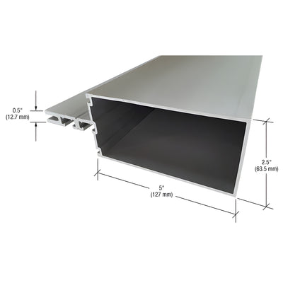 CRL-U.S. Aluminum 5" Triple Glaze Non-Thermally Broken Mullion, Clear Anodized Class 1 - 24'-2"