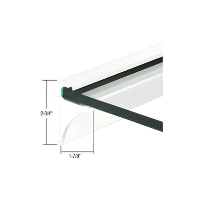 CRL White 24" Aluminum Shelf Kit for 3/8" Glass