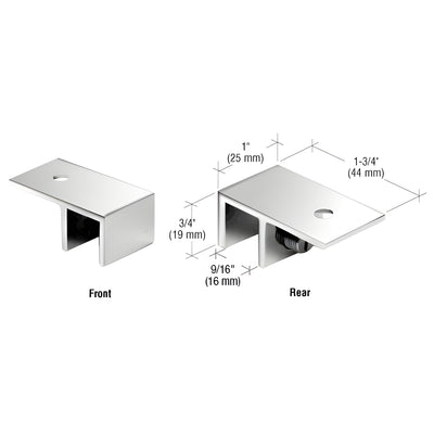CRL Polished Chrome Ceiling Mount "Sleeve Over" Glass Clamp