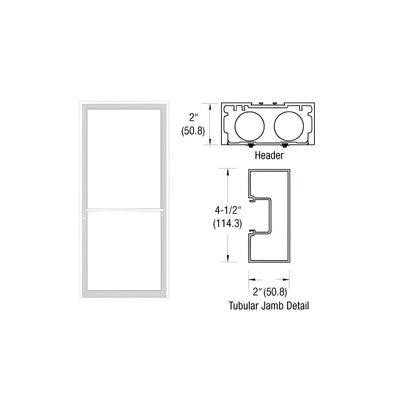 CRL-U.S. Aluminum White KYNAR® Paint 451 Series Blank Up/Over Single Door Frame