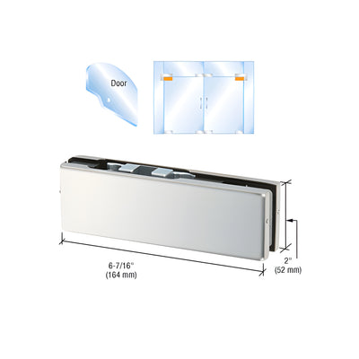 CRL Polished Stainless Adjustable European Top Door Patch Fitting