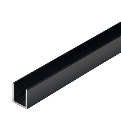 CRL Black 1/2" Fixed Panel Shower Door Deep U-Channel - 95"